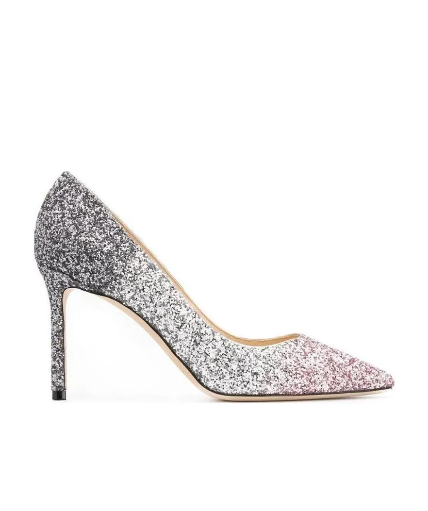 Romy 85Mm Glitter-Embellished Pumps