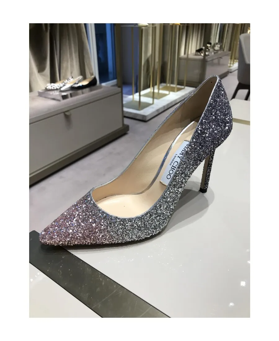 Romy 85Mm Glitter-Embellished Pumps