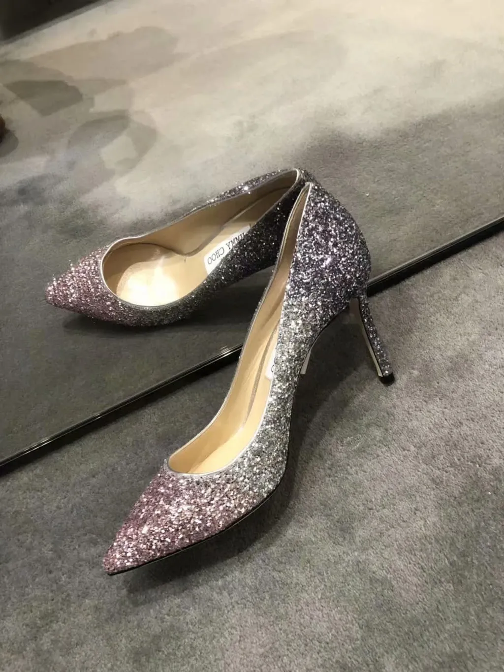 Romy 85Mm Glitter-Embellished Pumps