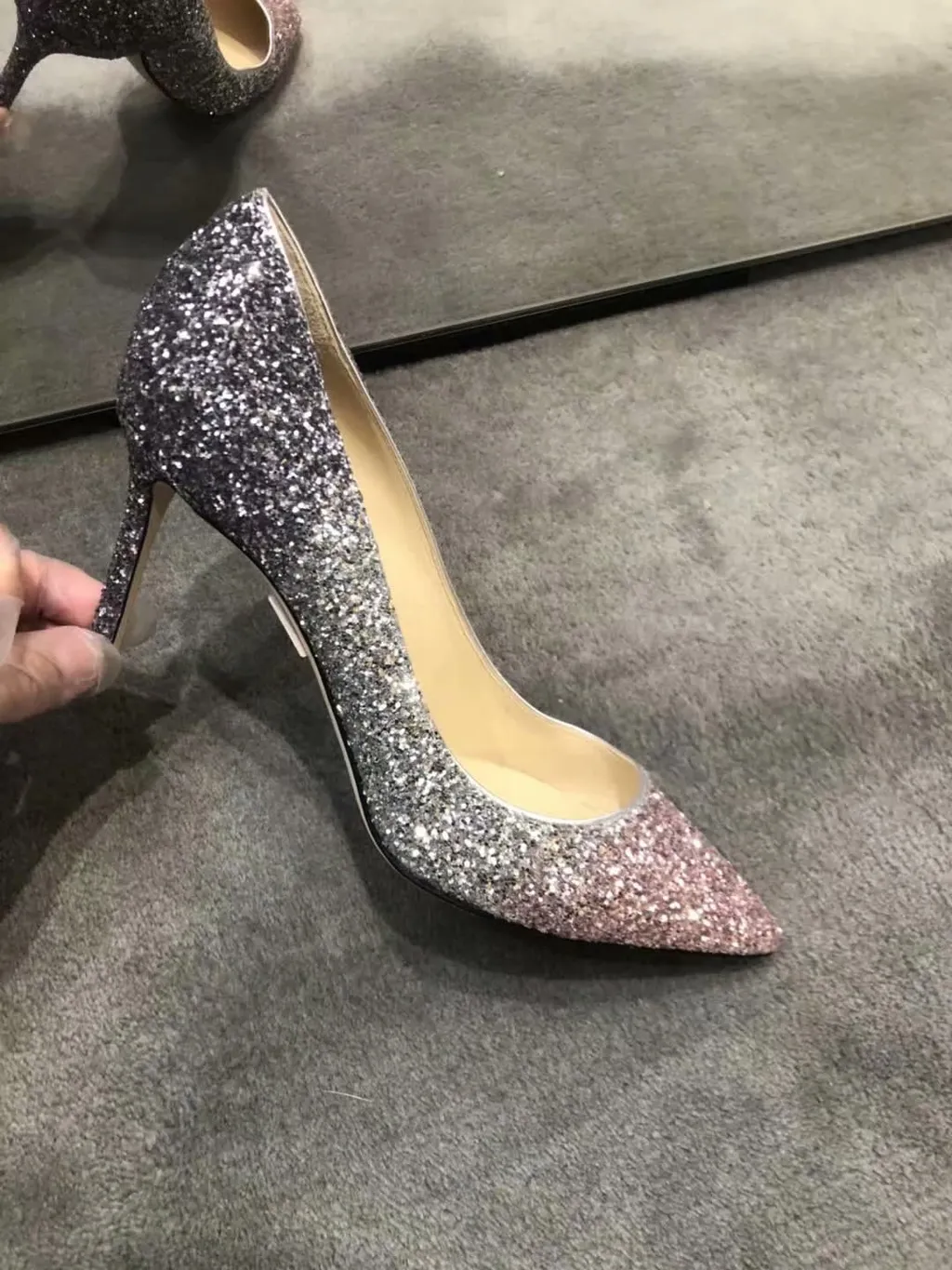 Pointed Logo High Heels