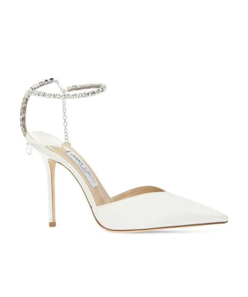 Saeda 100Mm Crystal-Anklet Pumps