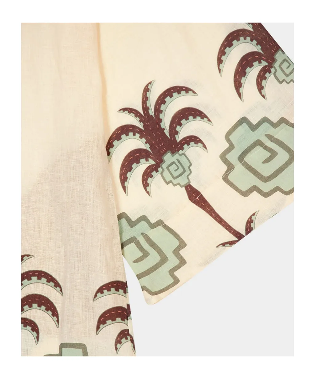 Boa Whisper Palm-Tree Geometric-Print Robe