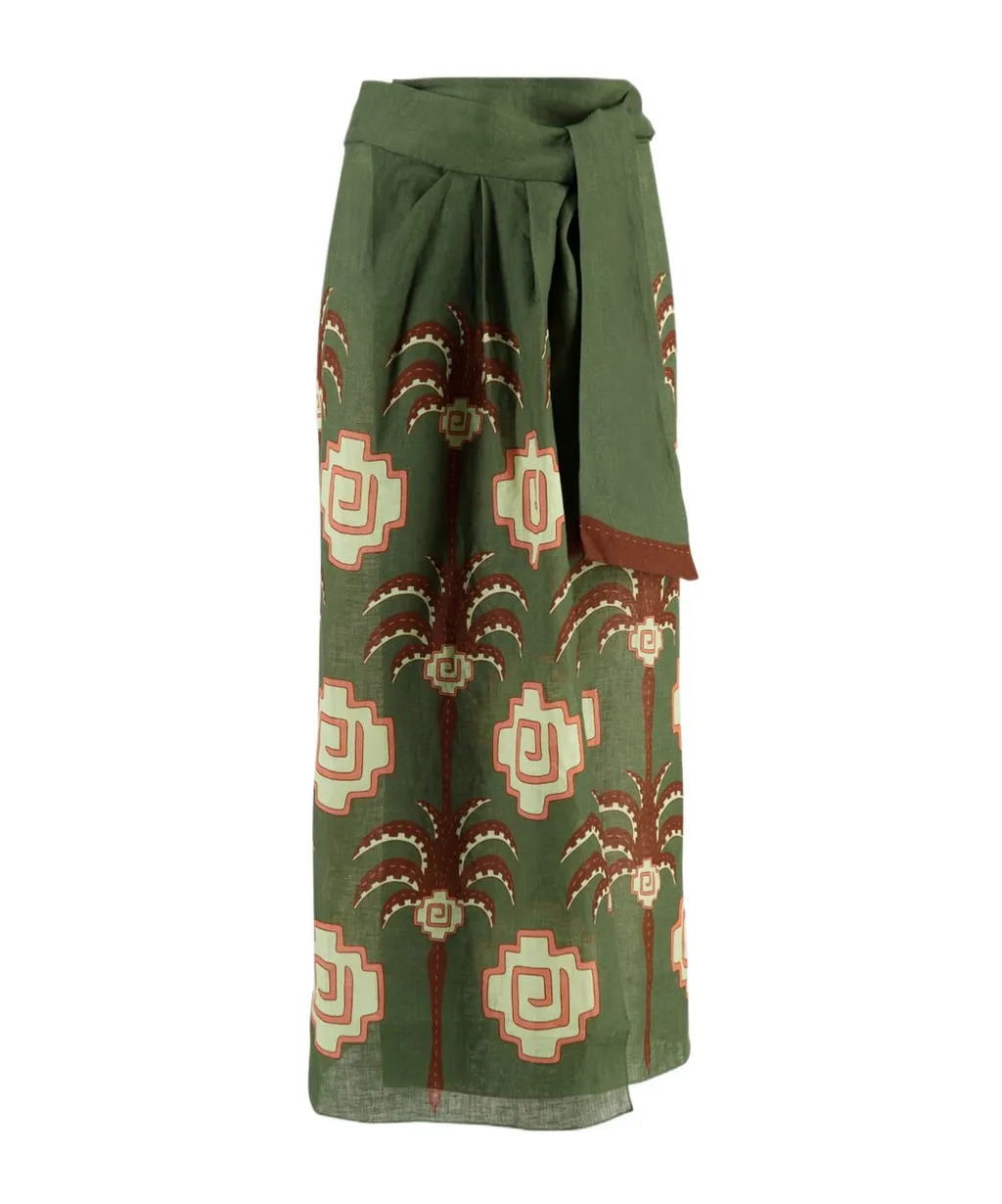 Amazon Echoes Linen Skirt