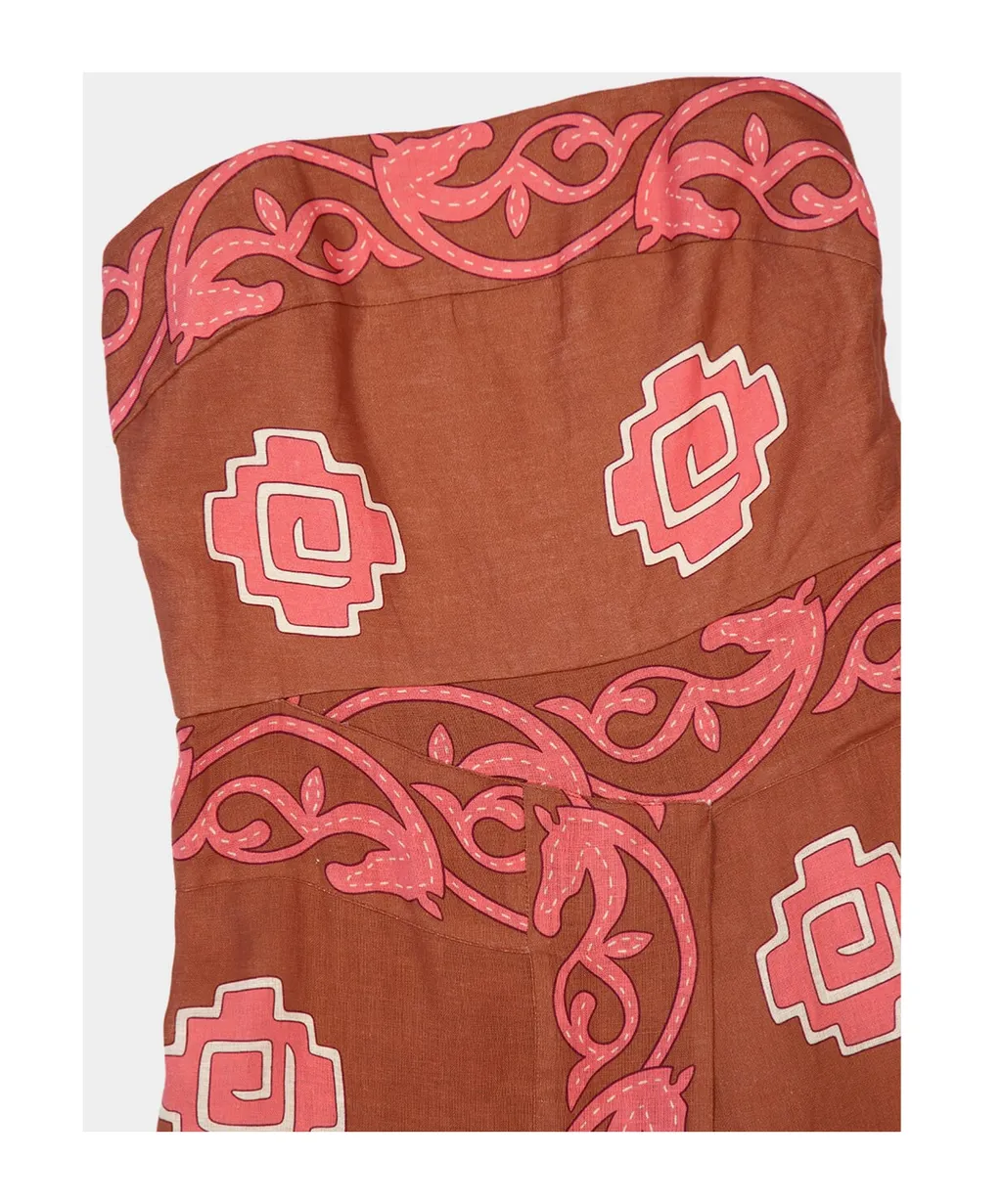 Strapless Linen Dress