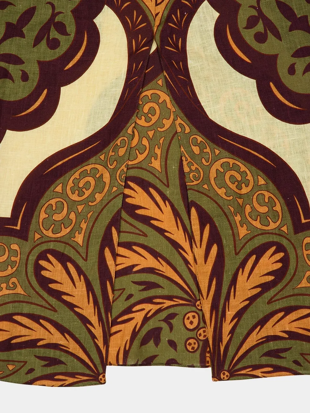 Tie-Front Paisley Print Dress