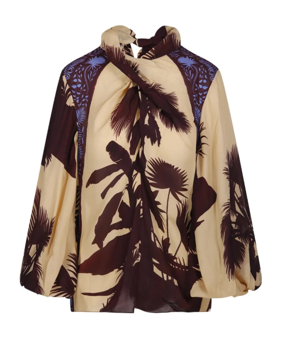 Tropical Print Blouse