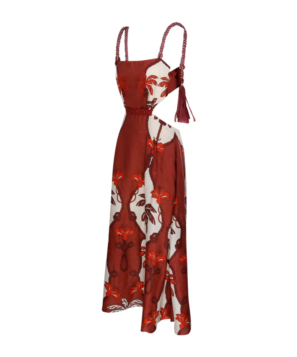 Tropical Catch Cutout Dress