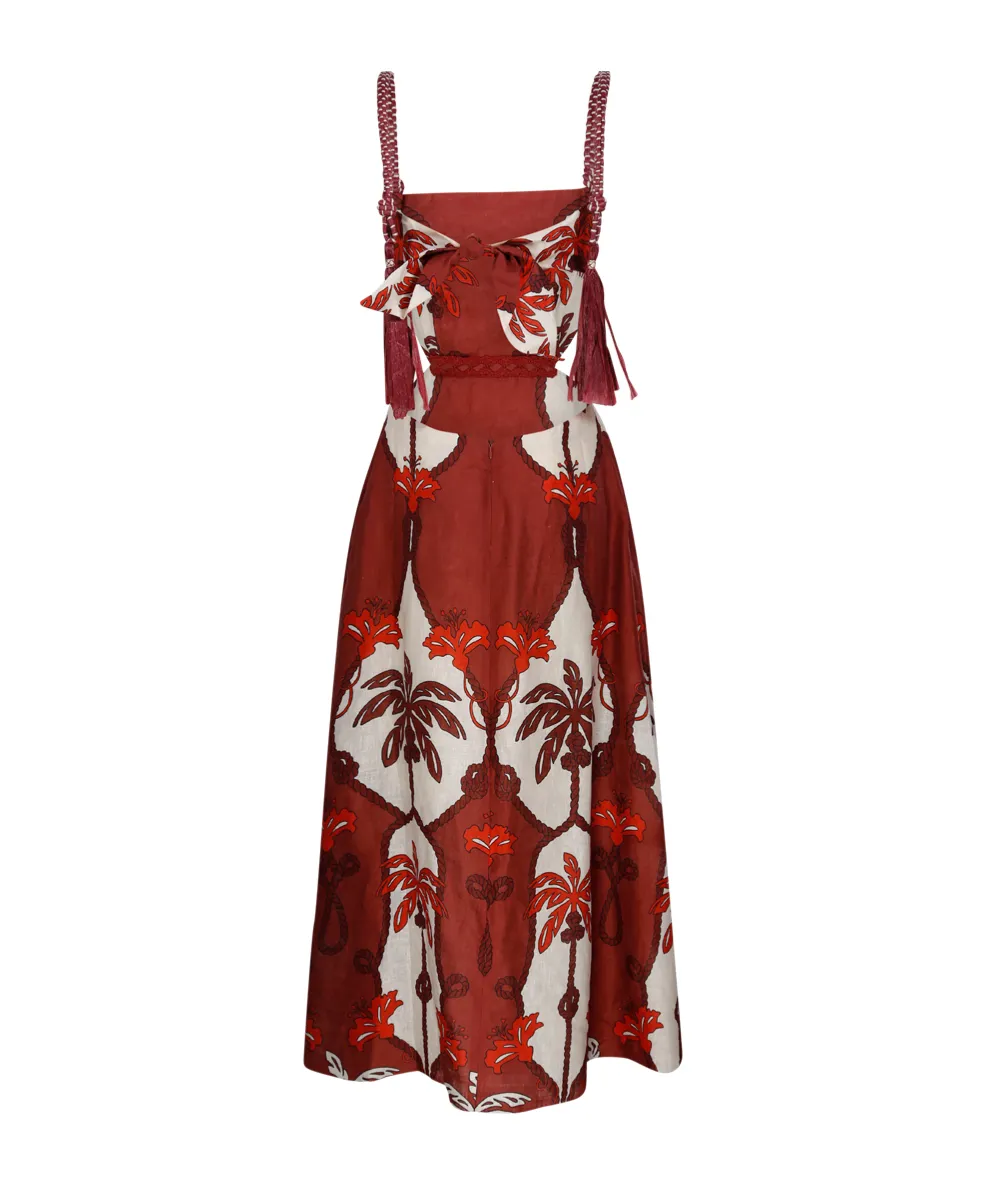 Tropical Catch Cutout Dress