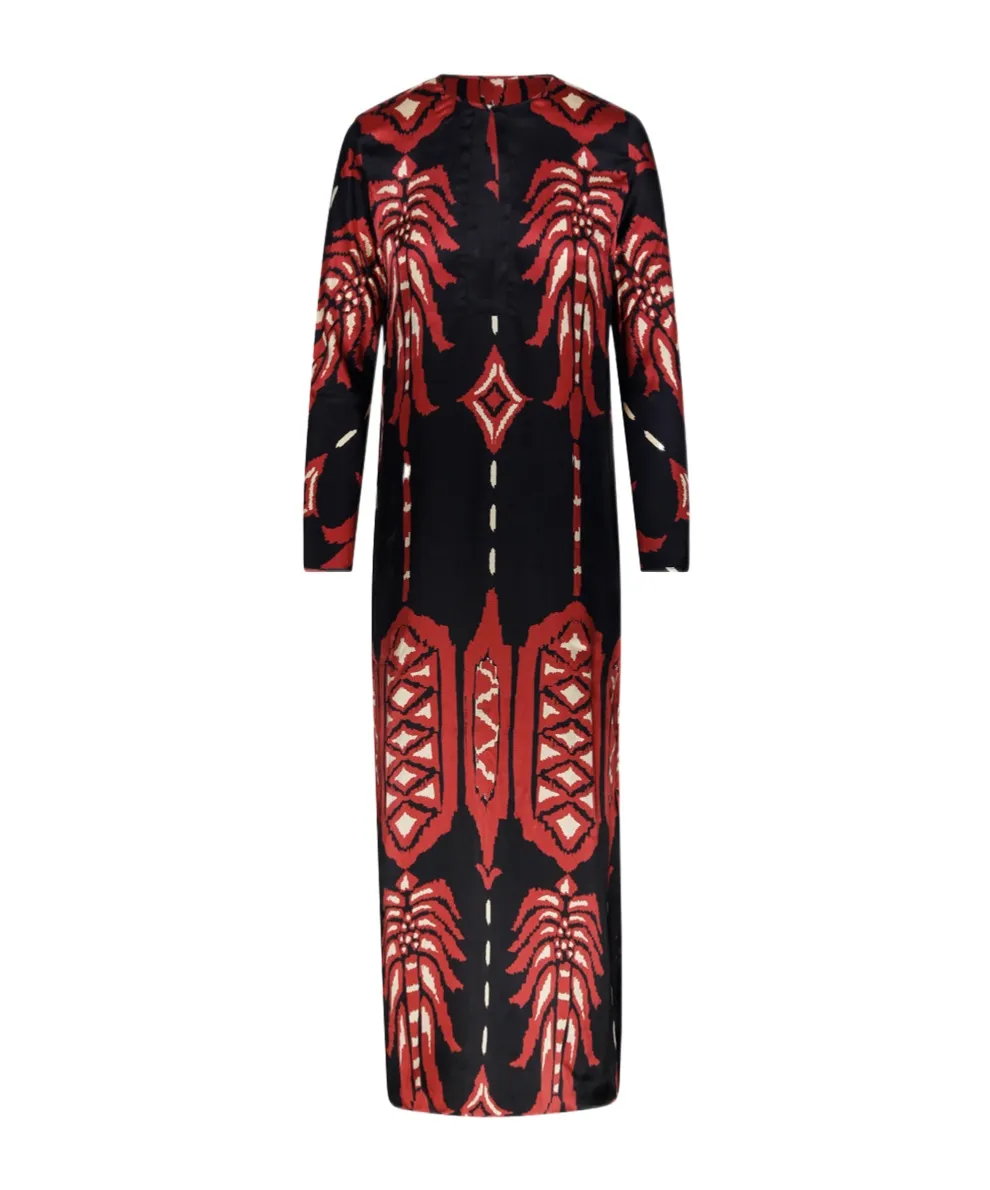 Patterned Midi Dress