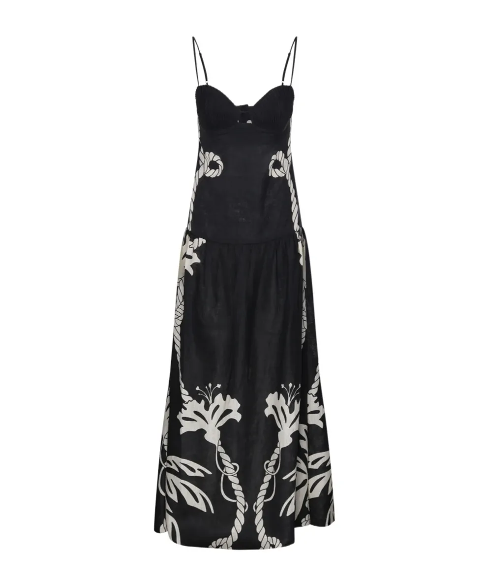 Tropical Rope Midi Dress
