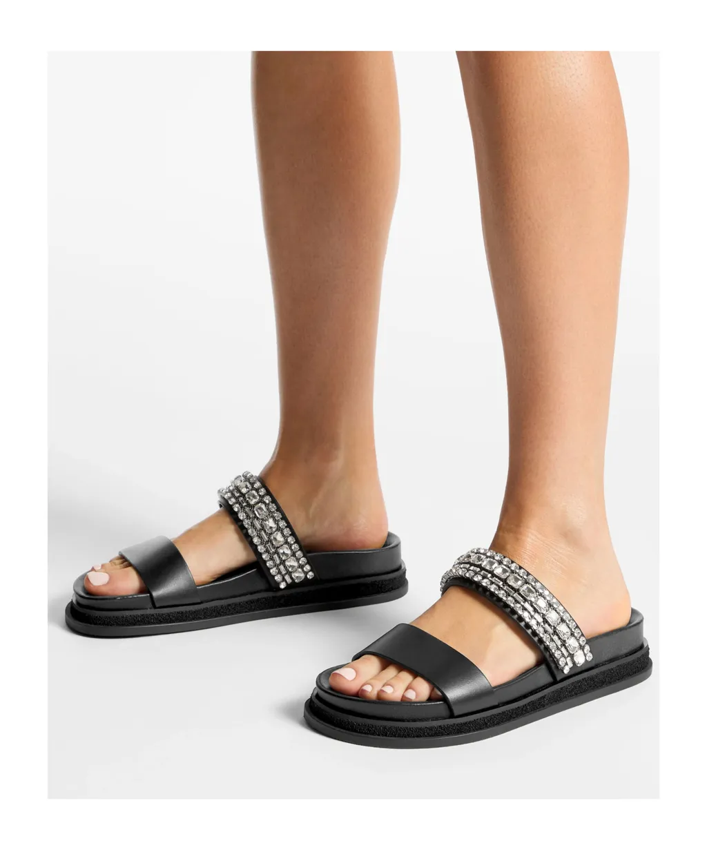 Jadi Embellished Flat Sandals