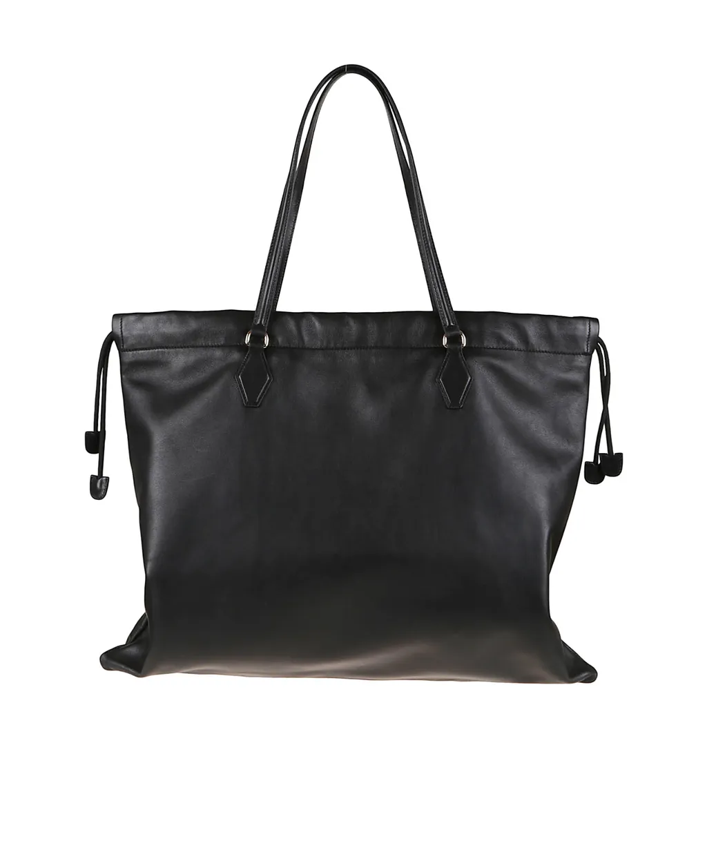 Drawstring L Tote Bag