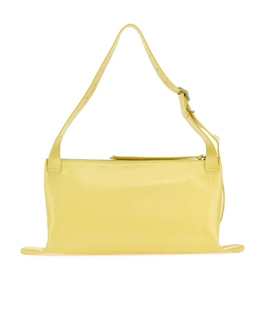 Folded Edge Zipped Medium Shoulder Bag