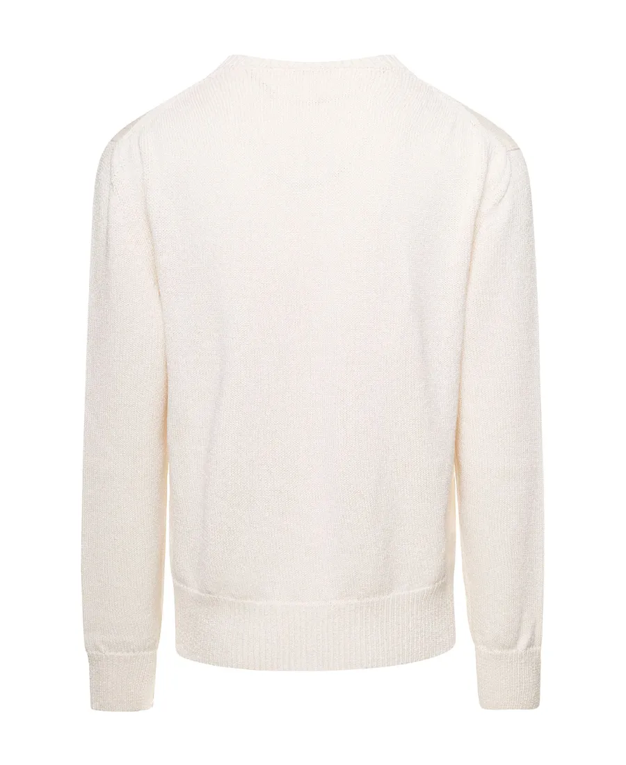 Long-Sleeved Crewneck Knitted Jumper