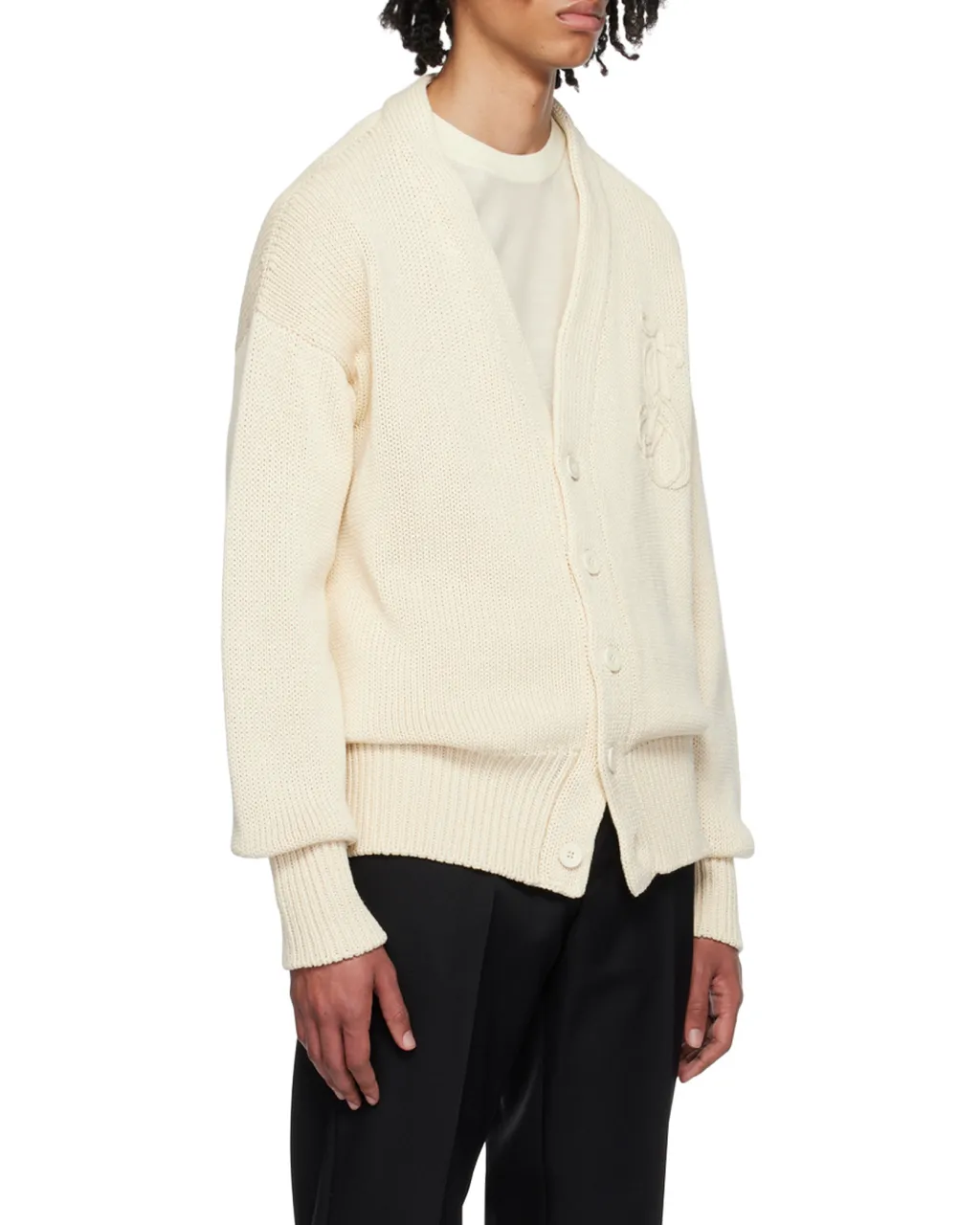 Logo Intarsia Knitted Cardigan
