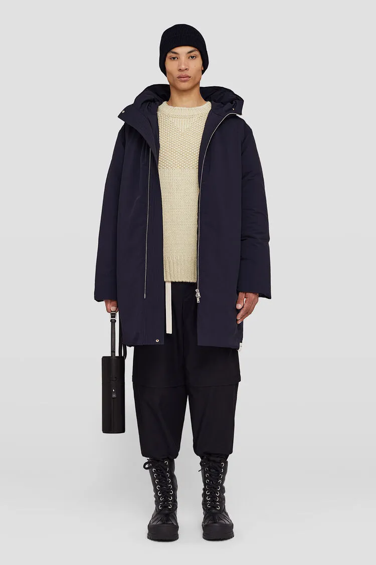 Zipper Long Style Down Jacket