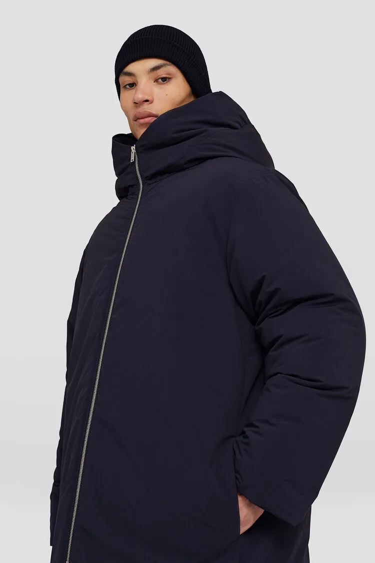 Zipper Long Style Down Jacket