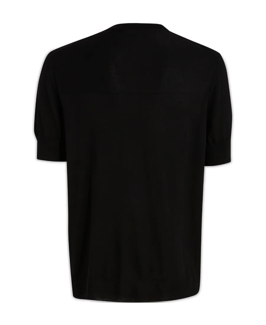 Short Sleeved Crewneck Knitted T-Shirt