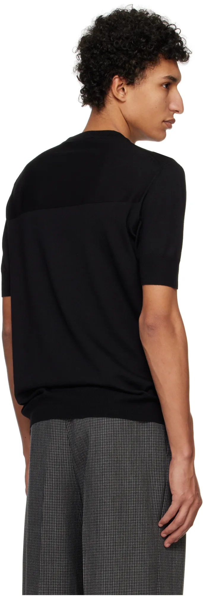 Short Sleeved Crewneck Knitted T-Shirt