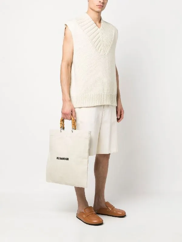 Bamboo Handle Top Handle Bag