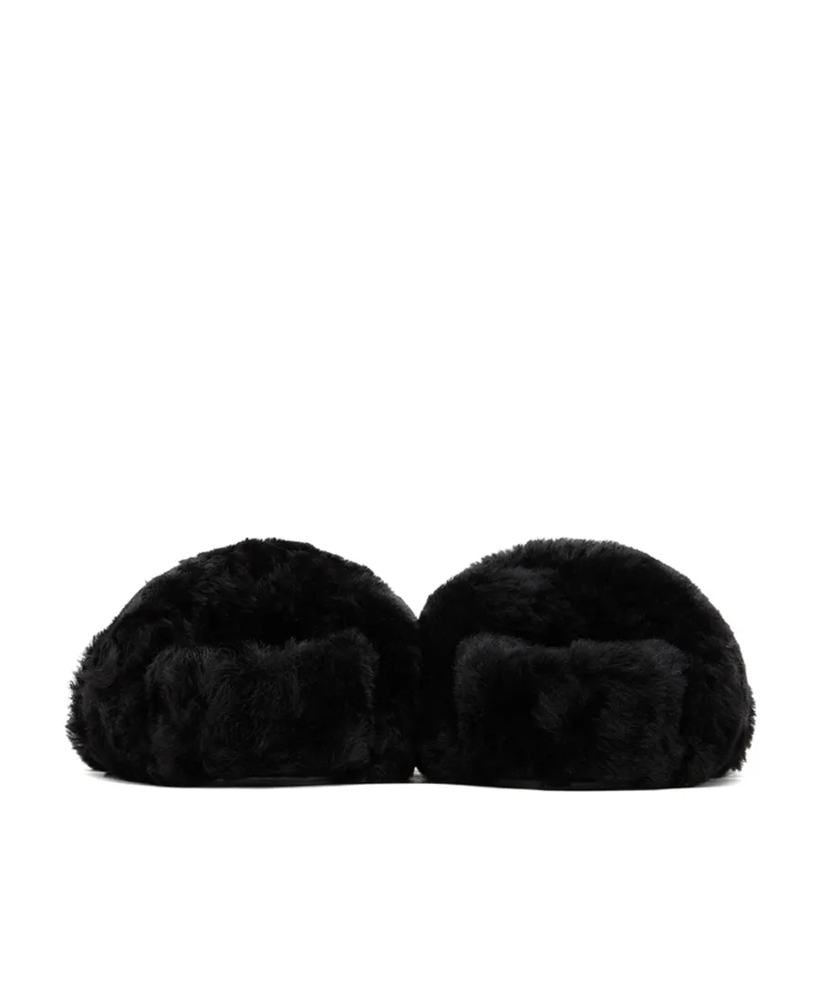 Shearling Crossover Slides