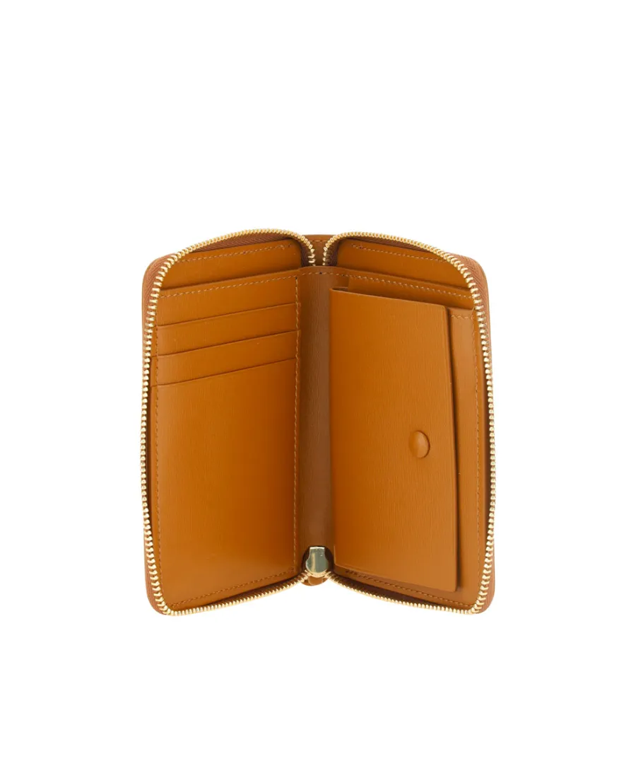 Logo-Print Zip-Up Wallet