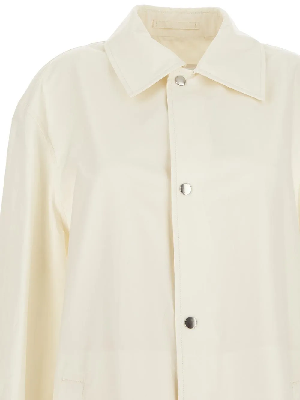 Logo-Print Single-Breasted Coat
