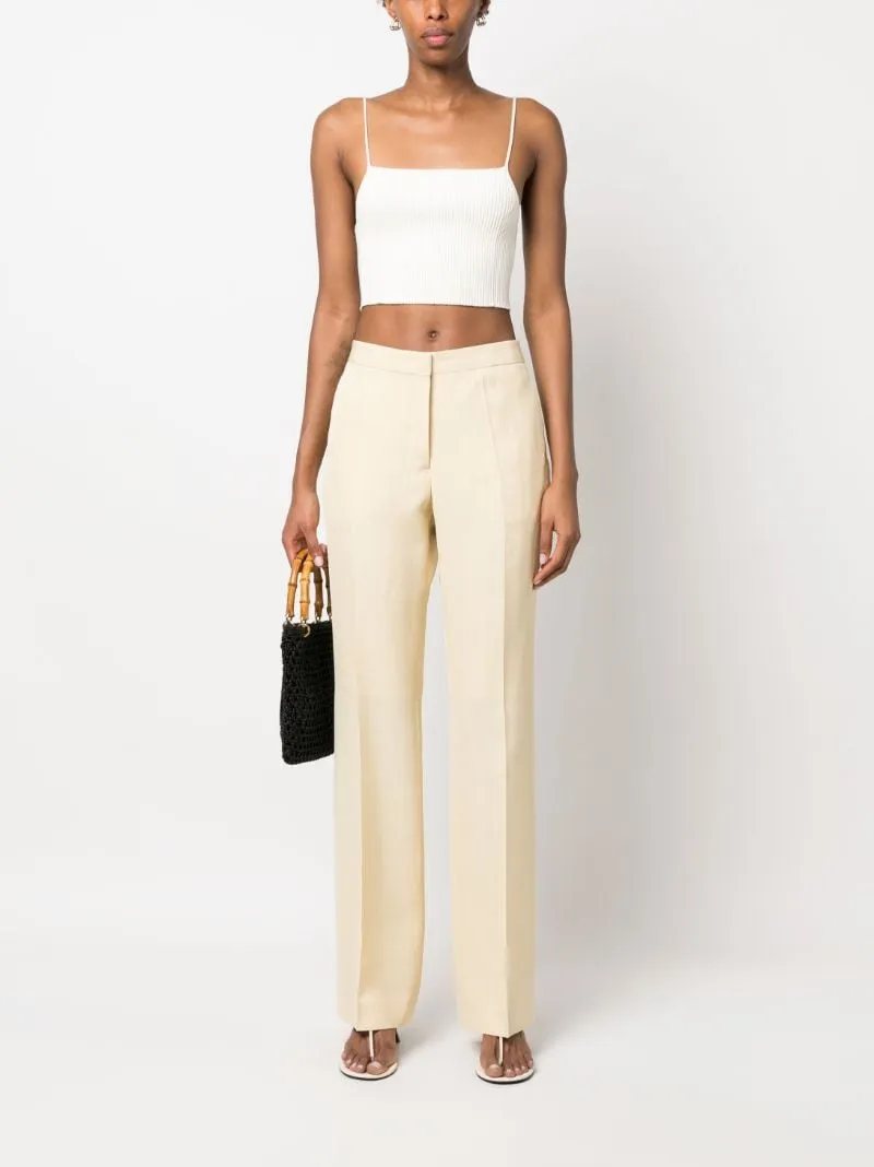 Pressed-Crease Tailored Trousers