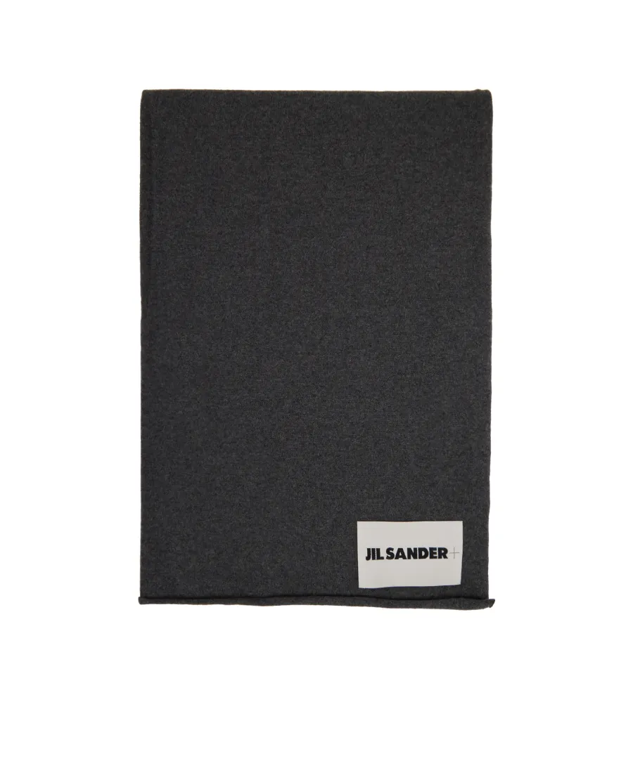 Logo-Patch Knitted Scarf