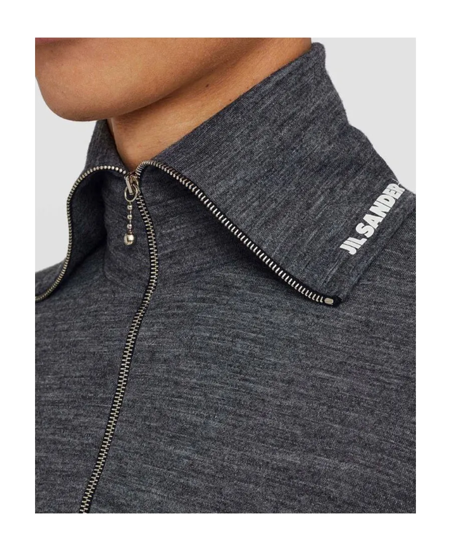 Zip Detailed Long-Sleeved Sweatshirt