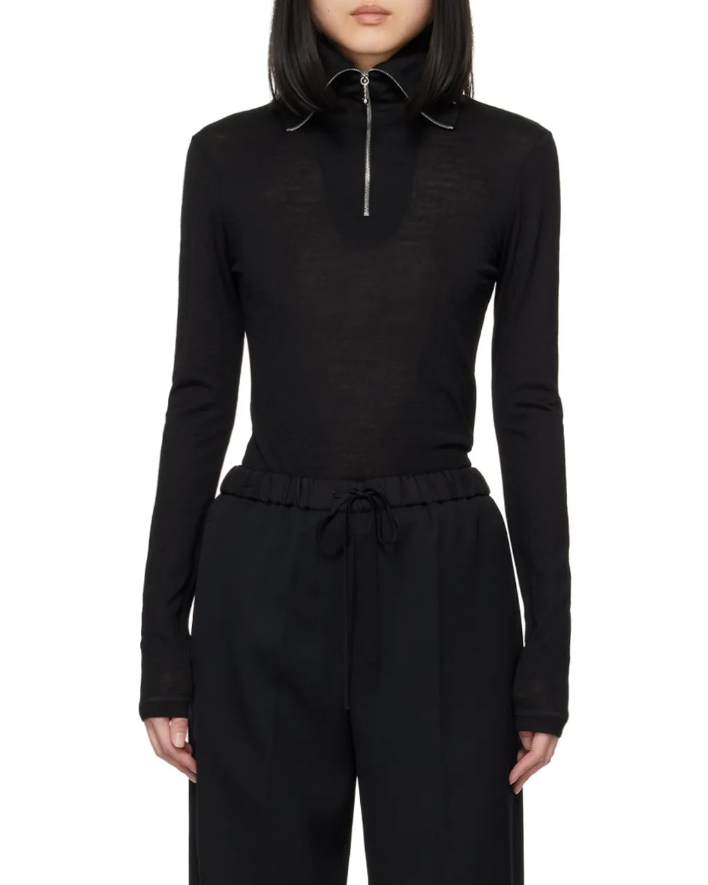 Roll-Neck Knitted Top