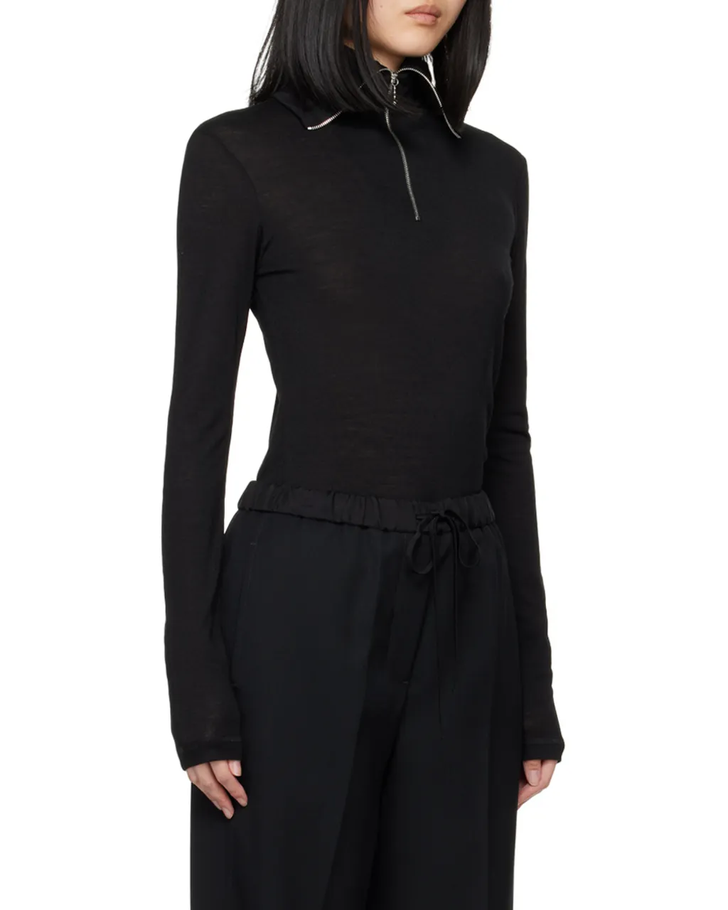 Roll-Neck Knitted Top