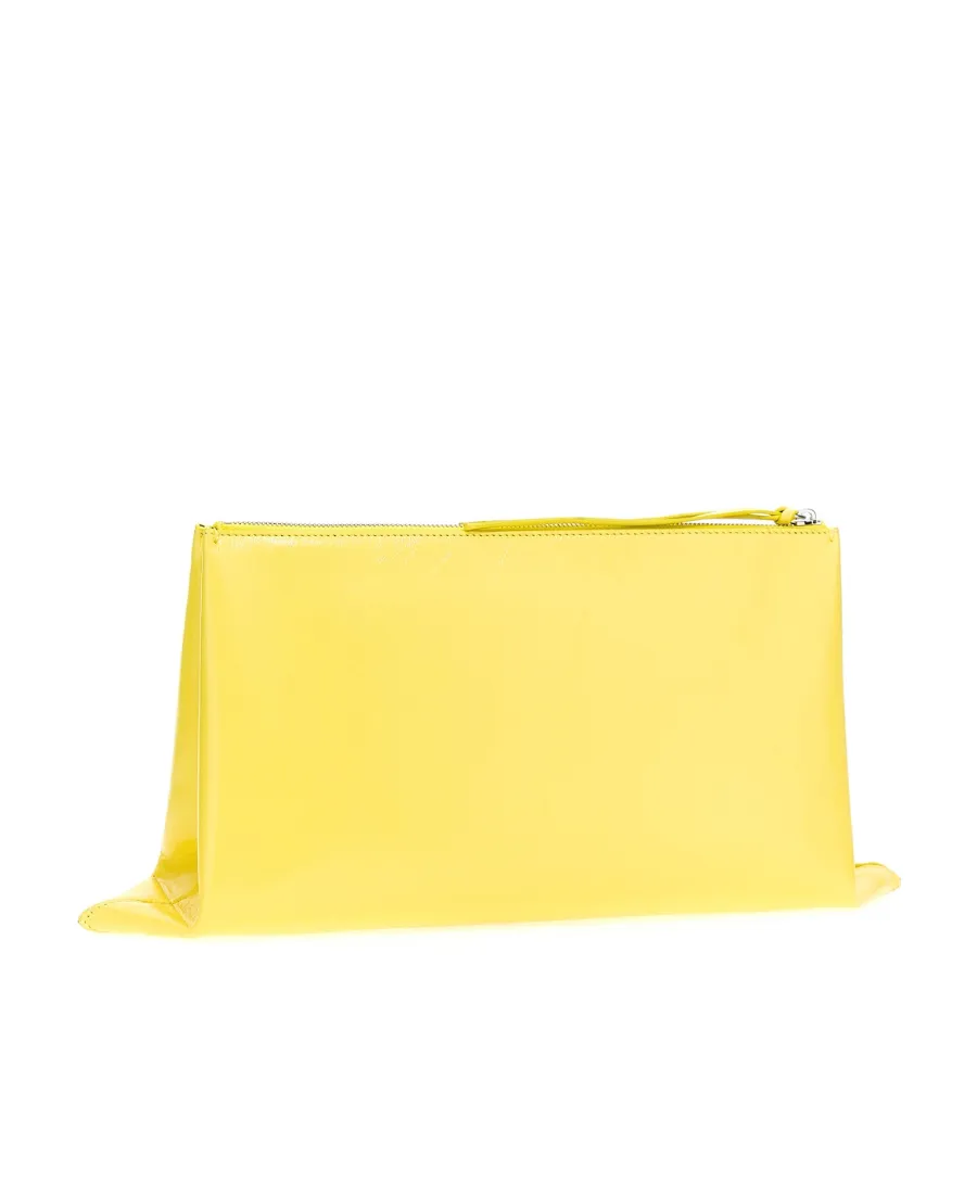 Logo Detailed Zip-Up Clutch Bag