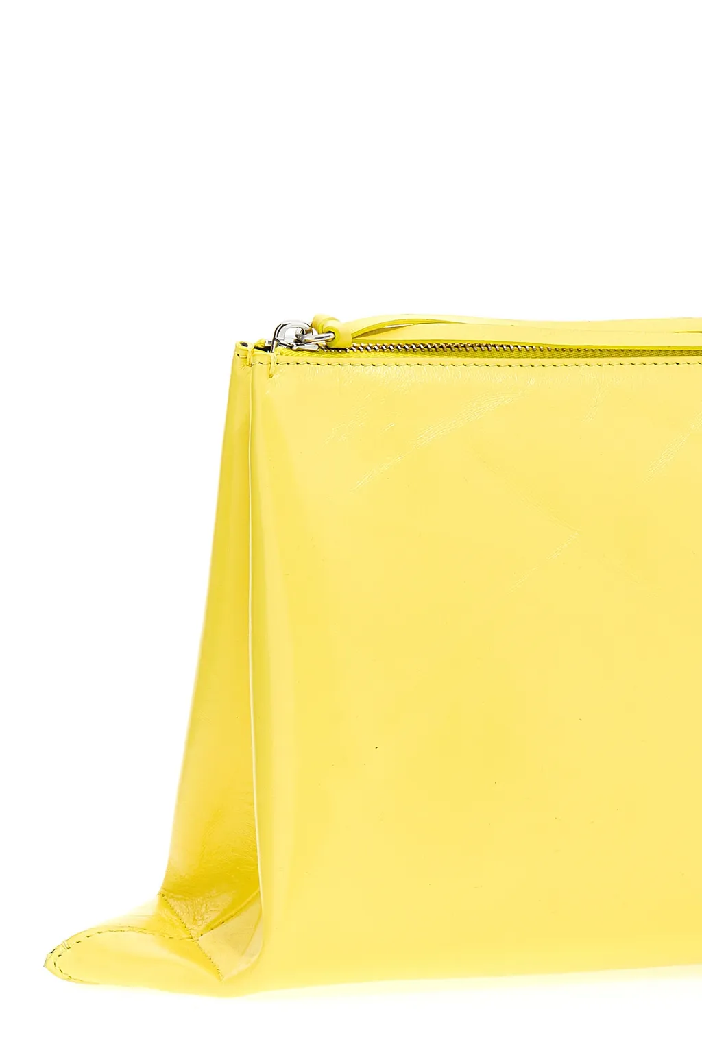 Logo Detailed Zip-Up Clutch Bag