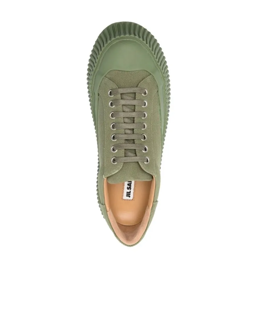Round Toe Lace-Up Sneakers