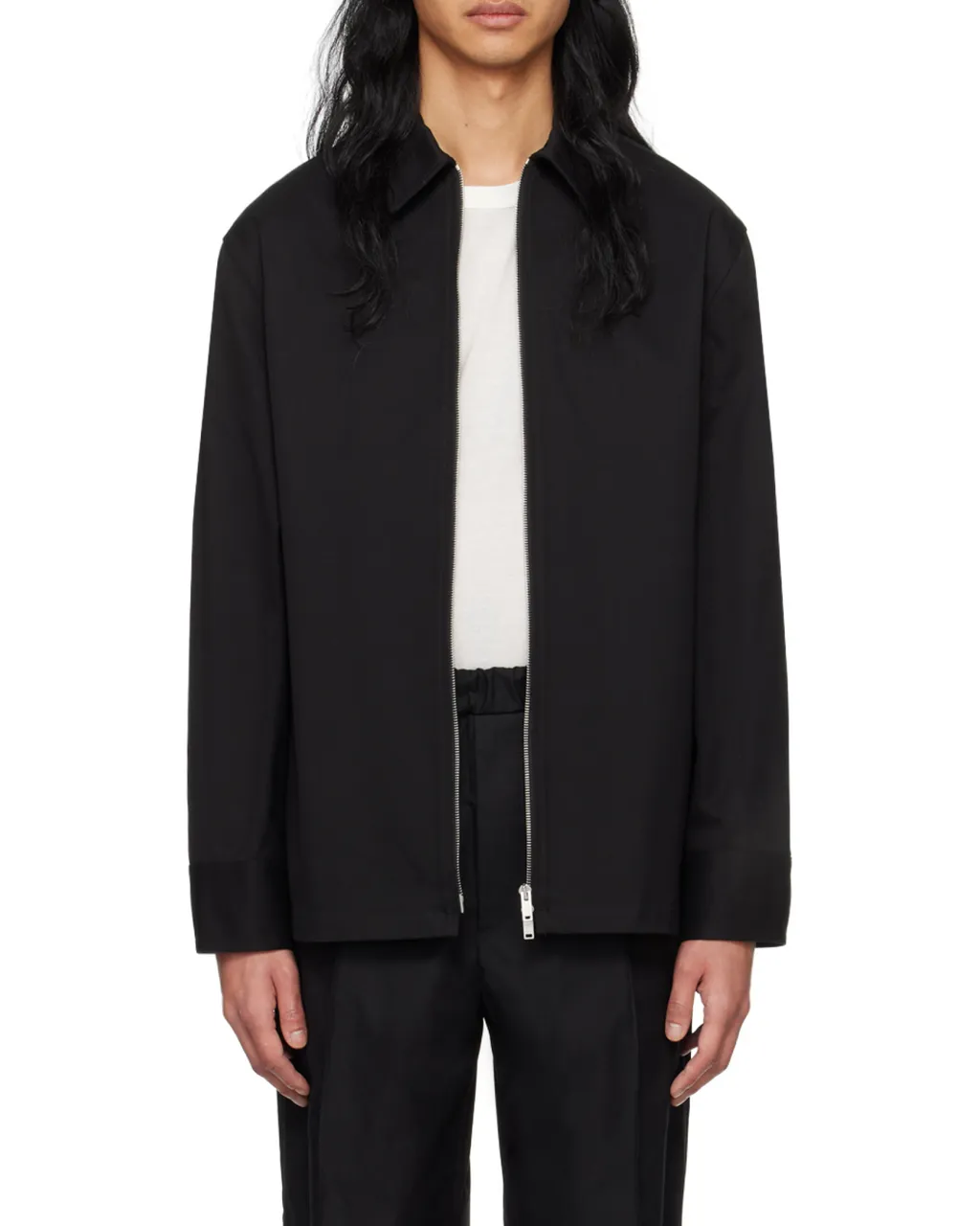 Long-Sleeved Zip-Up Shirt