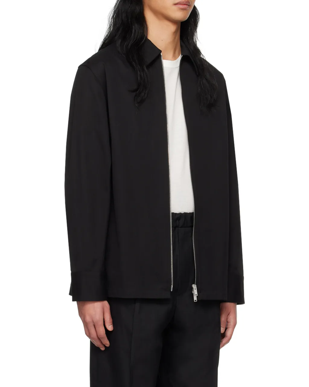 Long-Sleeved Zip-Up Shirt