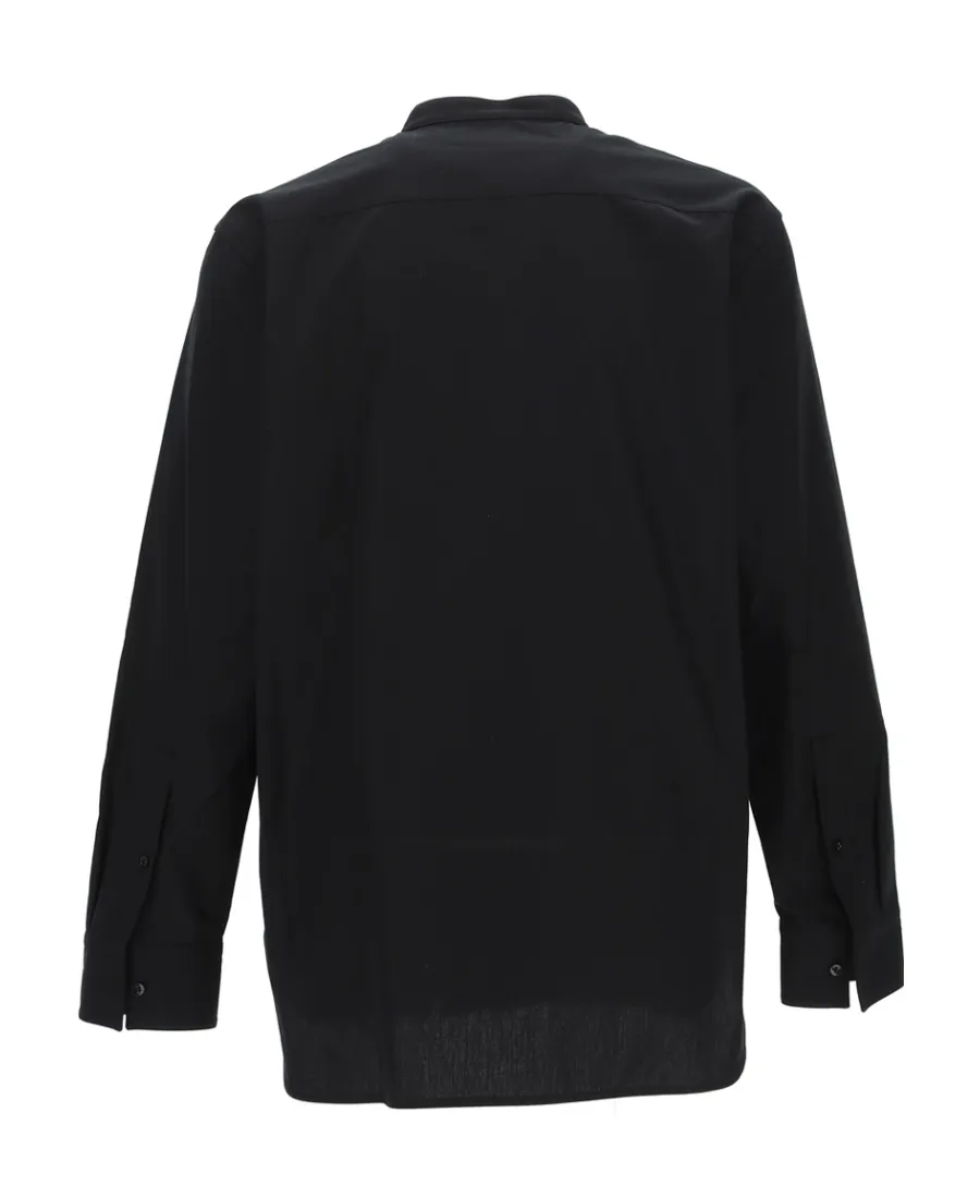 Band-Collar Long Sleeved Shirt