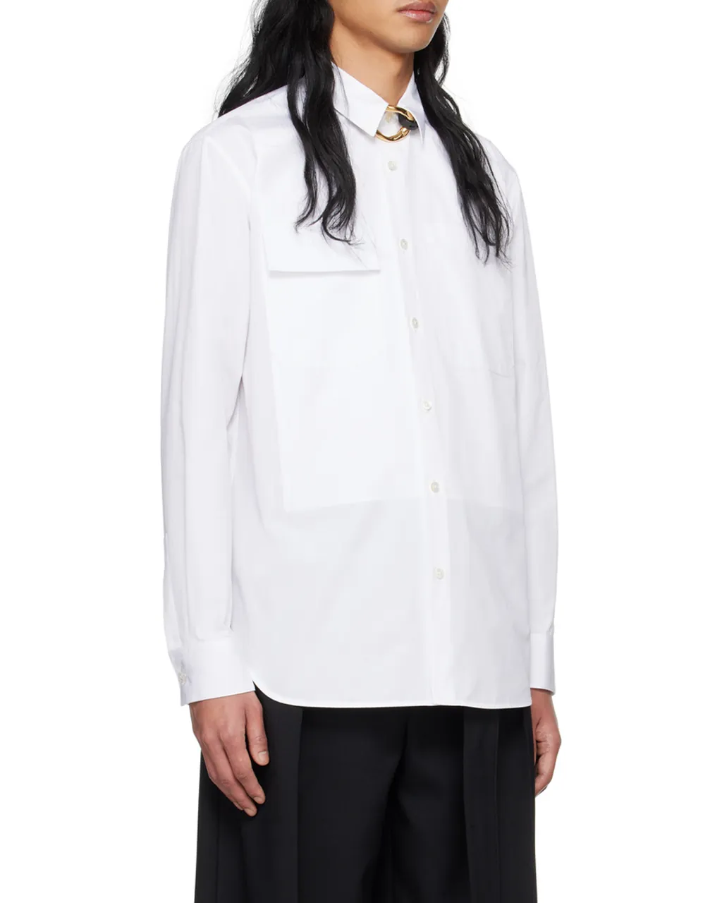 Buttoned Long-Sleeved Shirt
