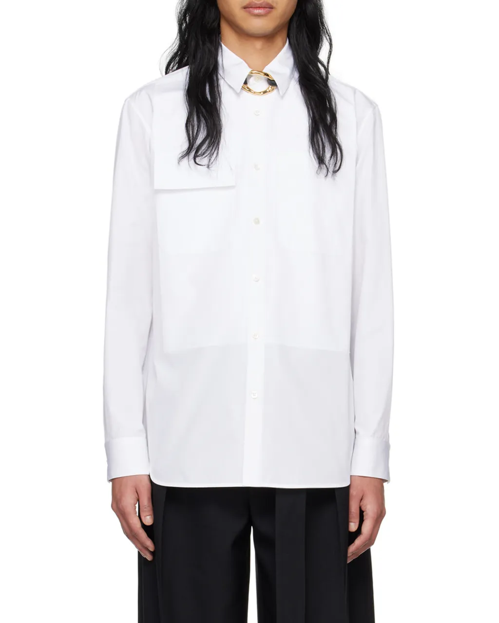 Buttoned Long-Sleeved Shirt