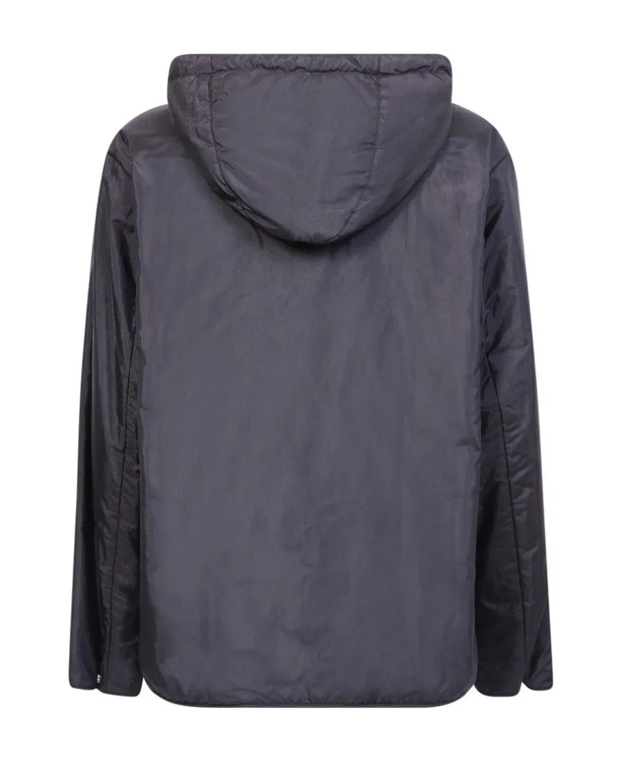 Press-Stud Fastened Hooded Jacket