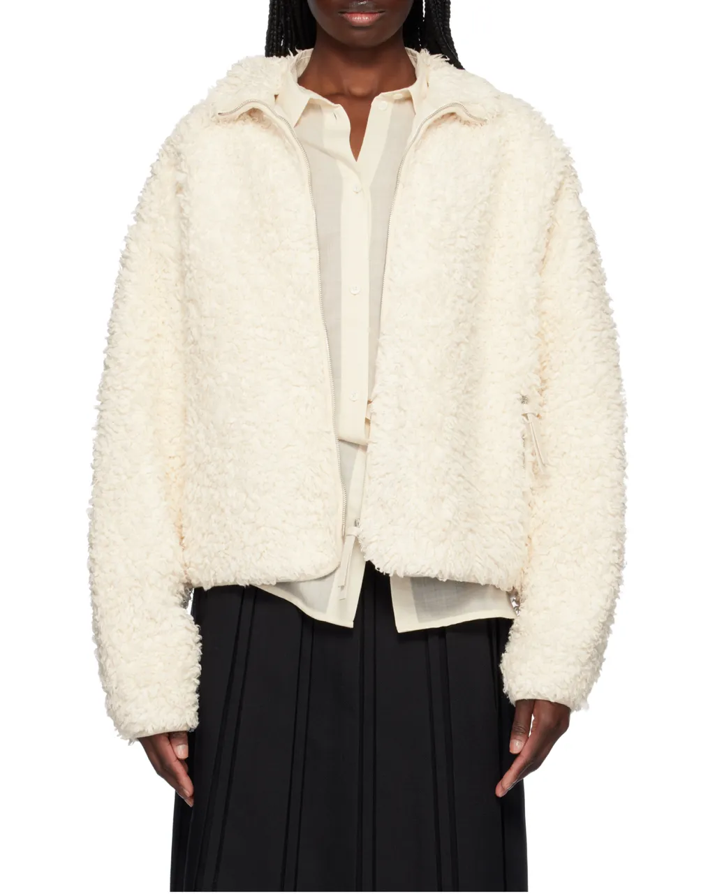 Stand-Up Collar Fleece Jacket
