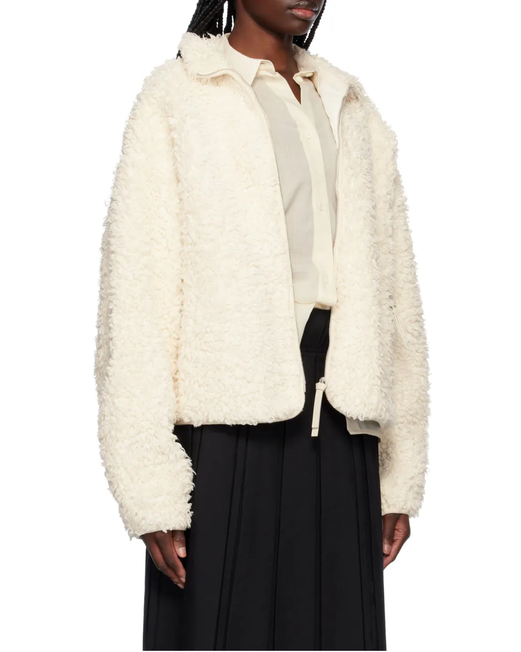 Stand-Up Collar Fleece Jacket