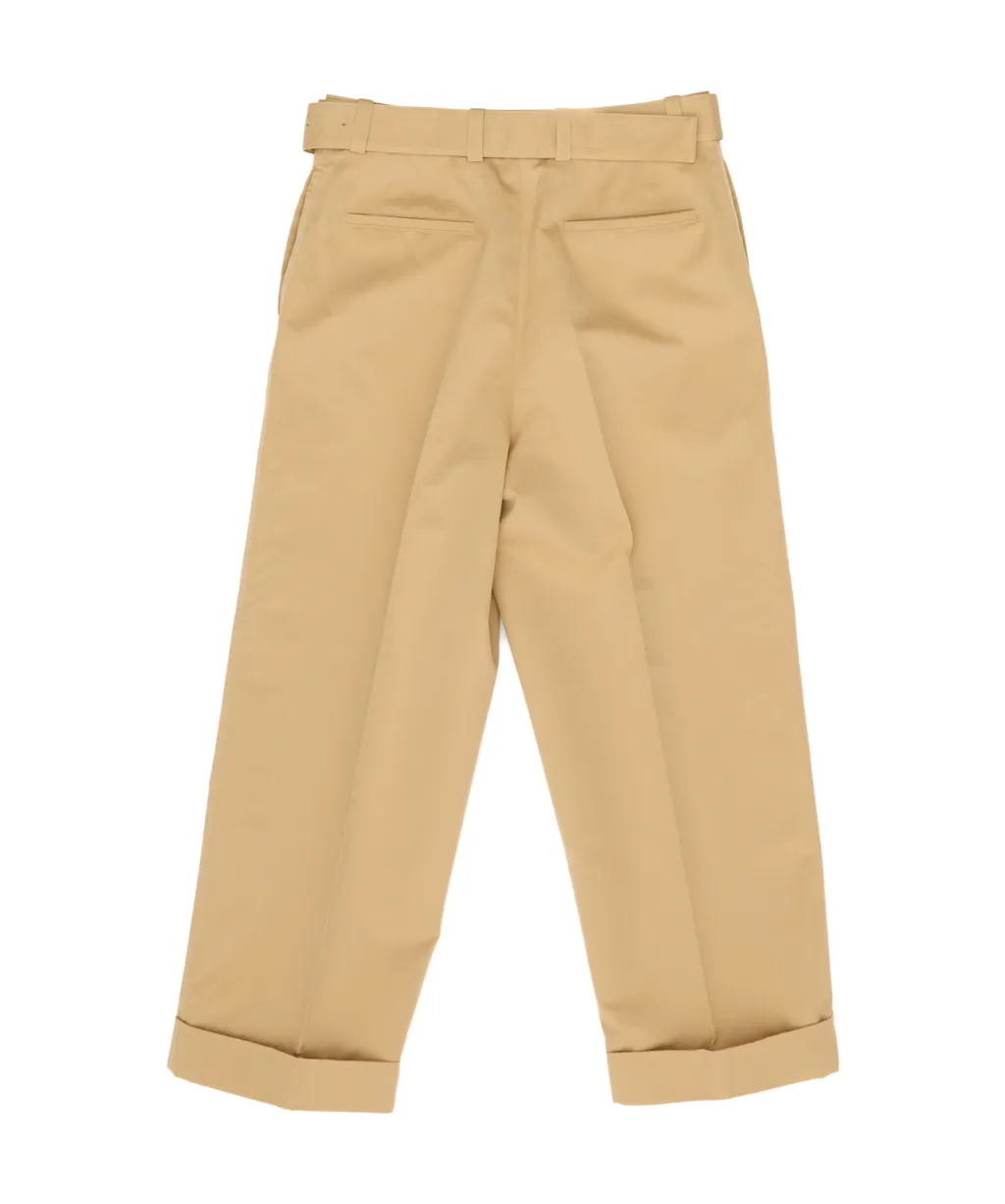 Mid-Rise Belted Trousers