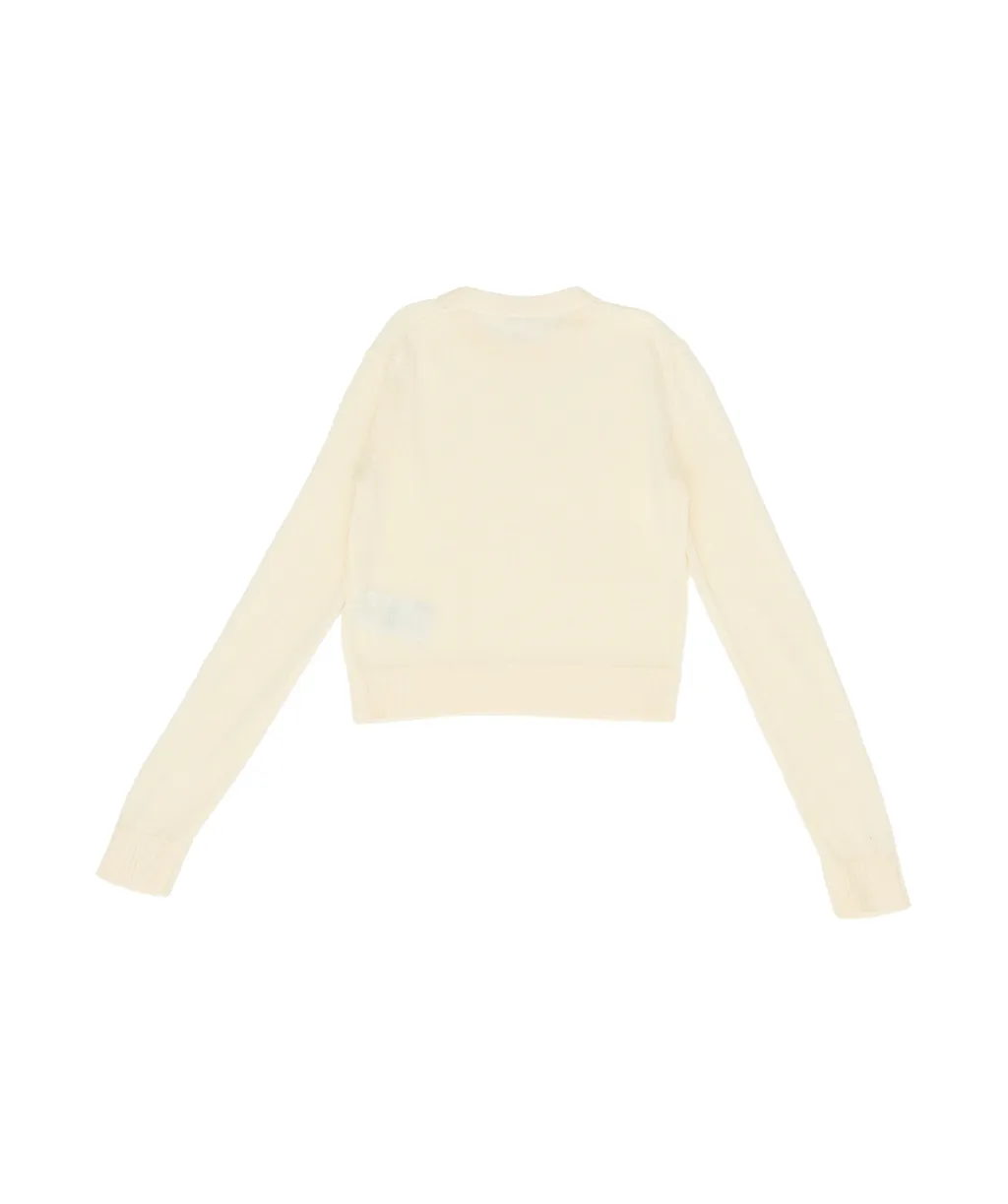 Logo Embroidered Cropped Jumper