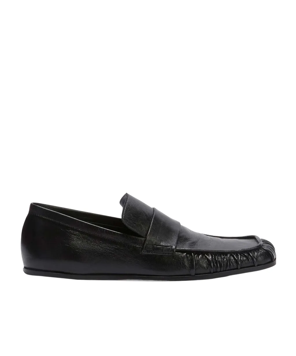 Hand-Stitched Wrinkled Loafers