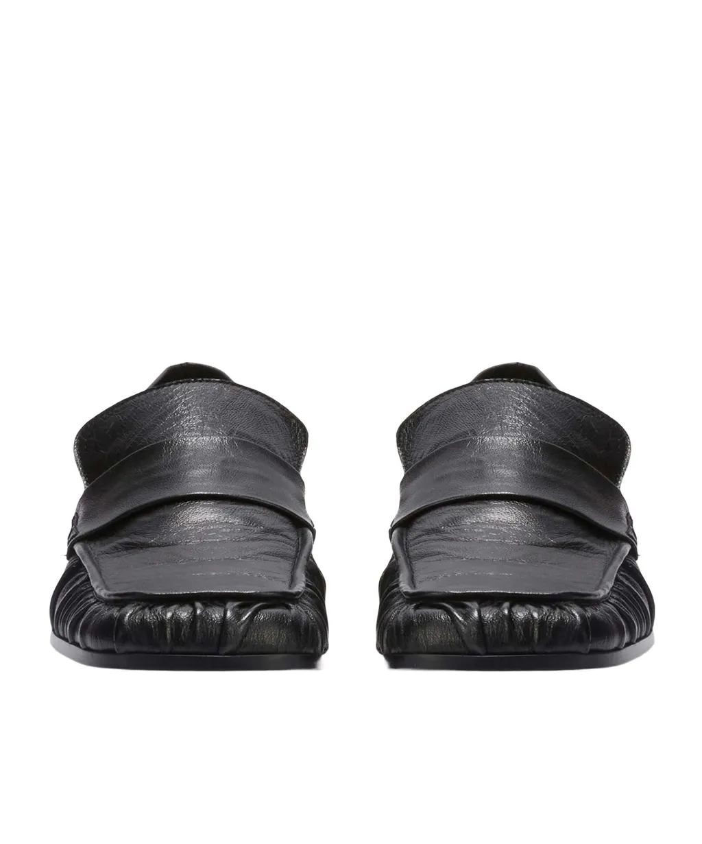 Hand-Stitched Wrinkled Loafers
