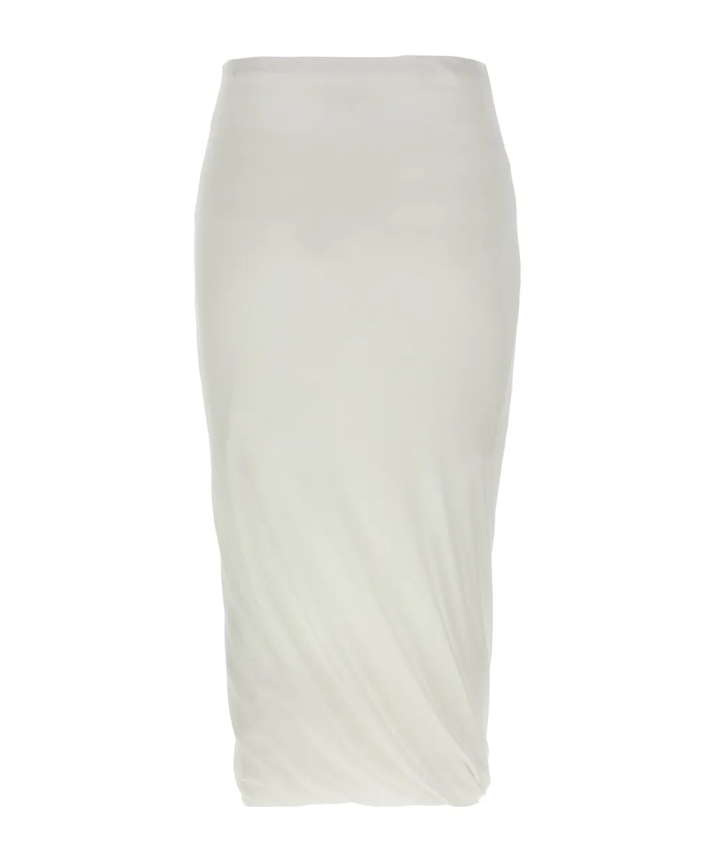 Crepe Double Layer Midi Skirt