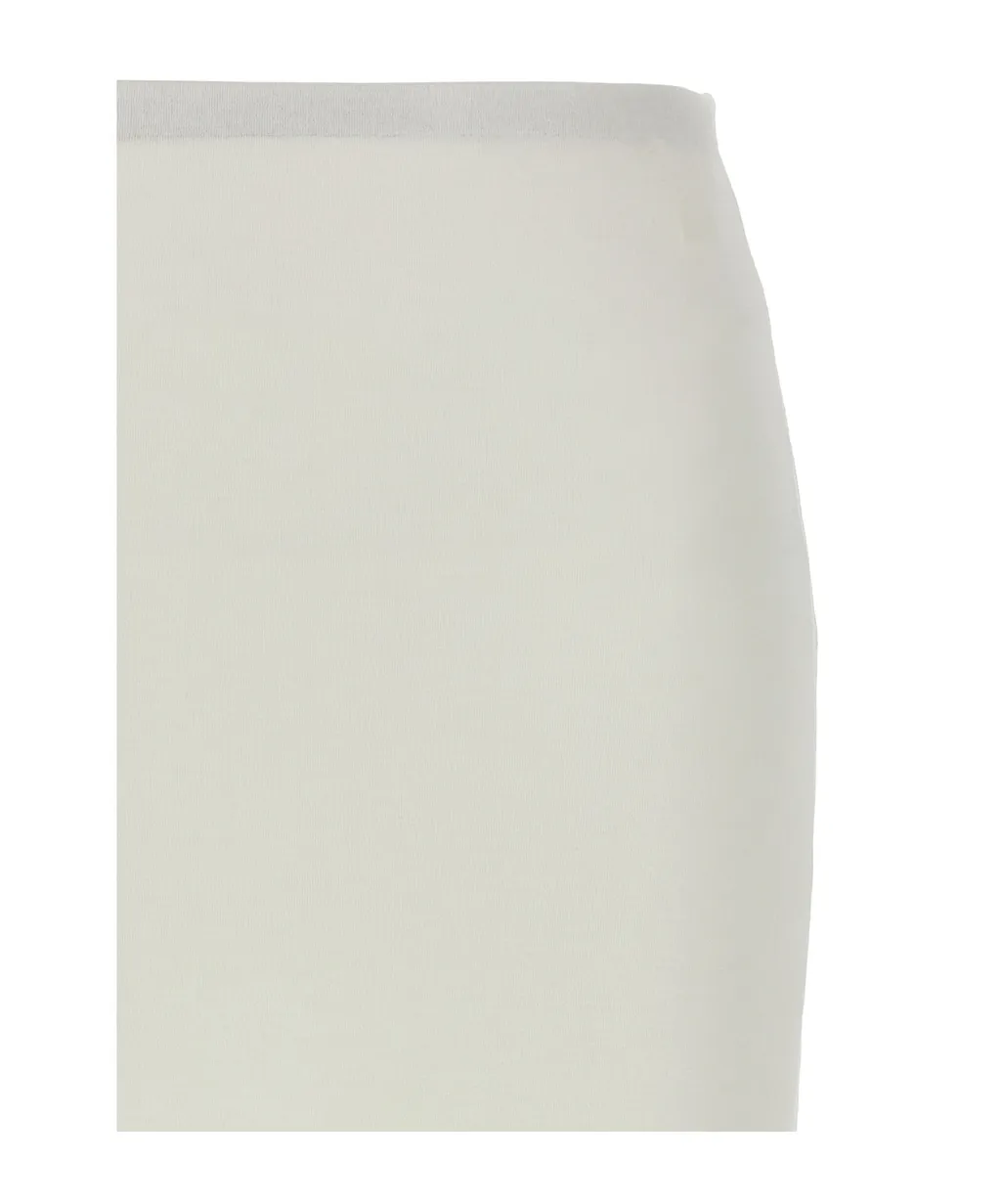 Crepe Double Layer Midi Skirt