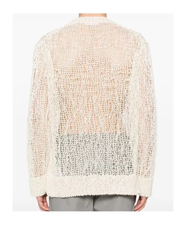 Open-Knit Crewneck Jumper